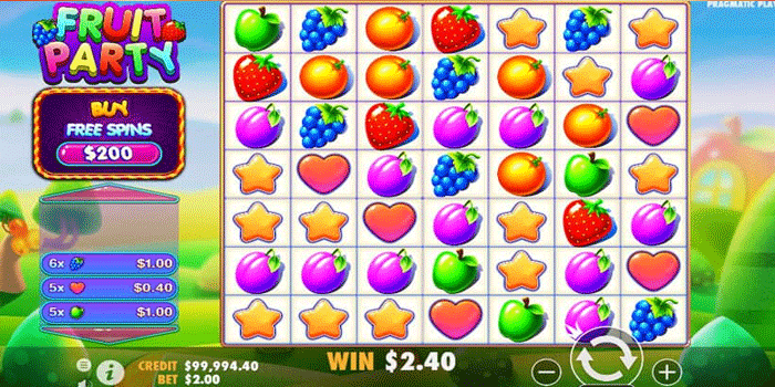 Peluang Mantap Slot Fruit Party Lewat Fitur Multiplier